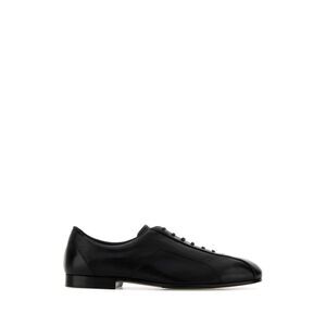 Jil Sander Men Black Leather  Hamburg Lace-Up Shoes